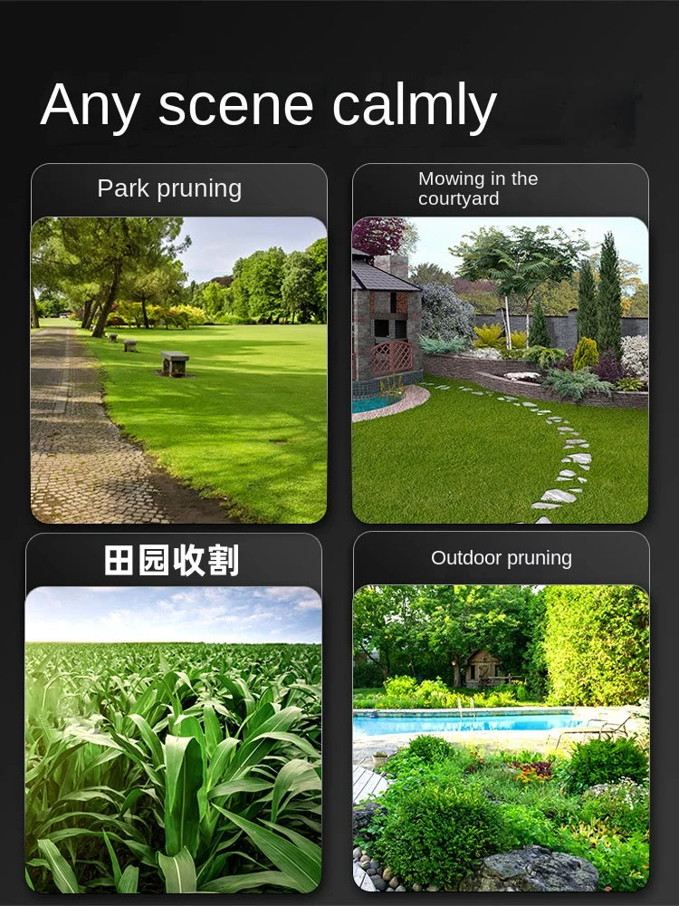 High Power Wireless Rechargeable Lithium-ion Household Electric Lawn Mower, Multifunctional Agricultural Weeding Tool