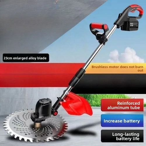 6 Inch Cordless Grass Trimmer 1 Battery 1 Charger Lithium Electric Weed Eater Telescopic Lawn Cutter for Home Garden