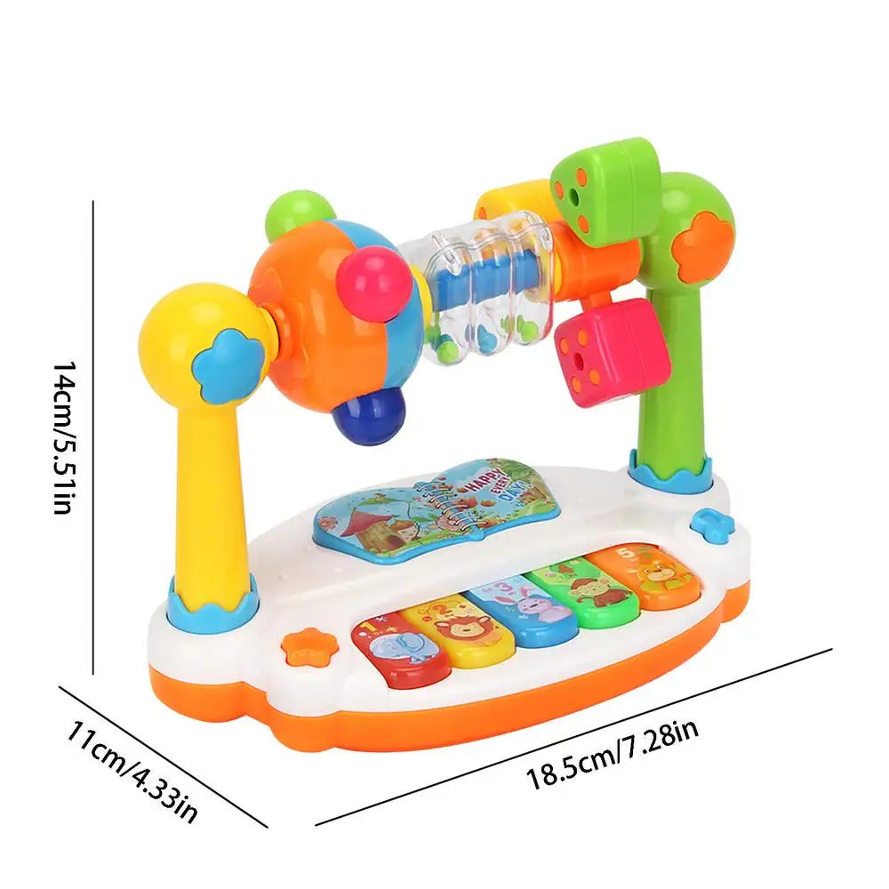 Baby Toys Rotating Music Piano with Light Sound 1 2 3 Years Educational Toys Animals Sounding Keyboard Kids Playing Type Musica