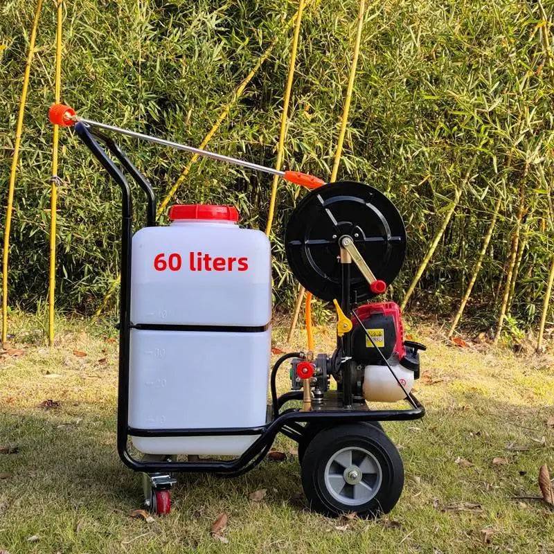 Push-Type Backpack Garden Sprayer Adjustable Spray High-Pressure Cleaning Disinfection Atomizer 60L Small Hand-Push Agricultural