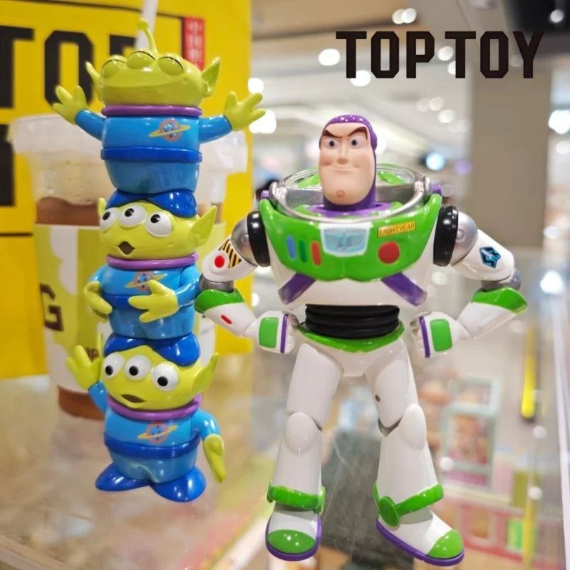 Toptoy Original Toy Story 30th Anniversary Buzz Lightyear Collectible Figure Blind Box Trendy Toy Desktop Ornament Holiday Gift